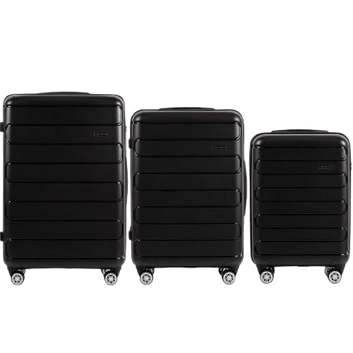 Набор чемоданов дорожных Wings D0181 L/M/S 3 шт. Черный (21321604)