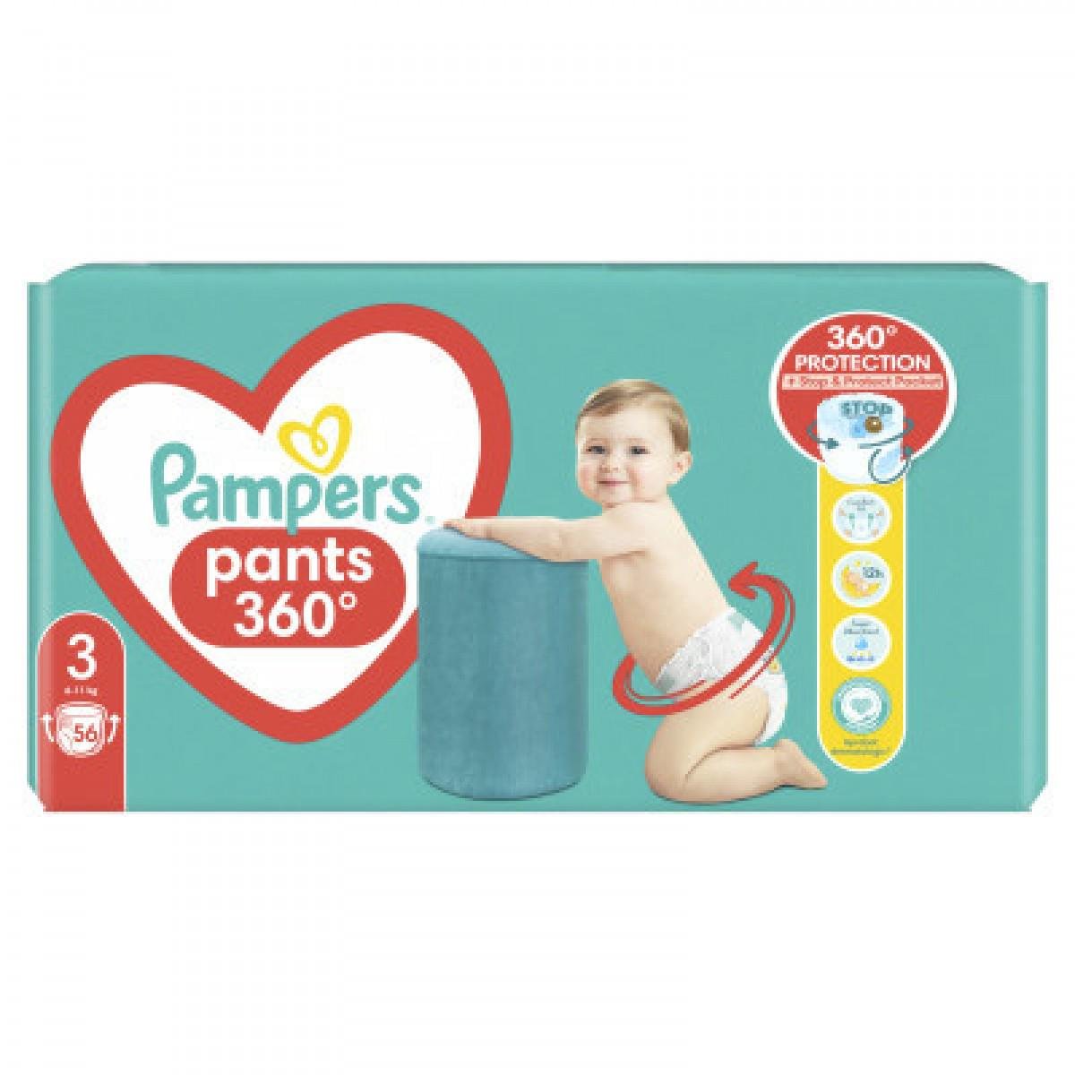 Підгузки Pampers трусики Pants р. 3 6-11 кг 56 шт. (8006540068663) - фото 2