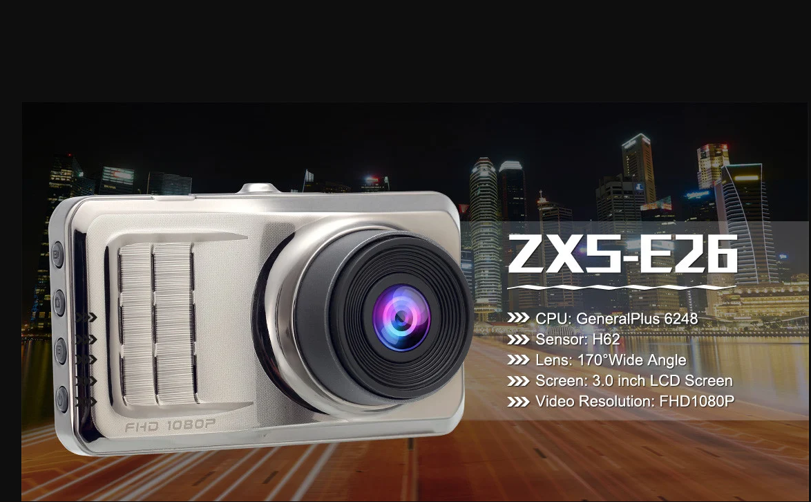 Видеорегистратор DVR E26 3" LCD 1080p 170° - фото 7 Видеорегистратор DVR E26 3" LCD 1080p 170° - фото 7