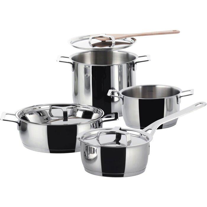 Набор кастрюль Alessi 7 предметов Серый (AJM100S7)