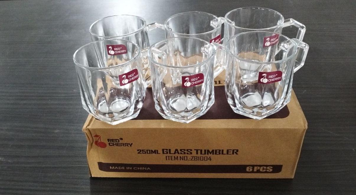 Набір скляних чашок Interos 6 шт. 260 мл (1004 ZB)