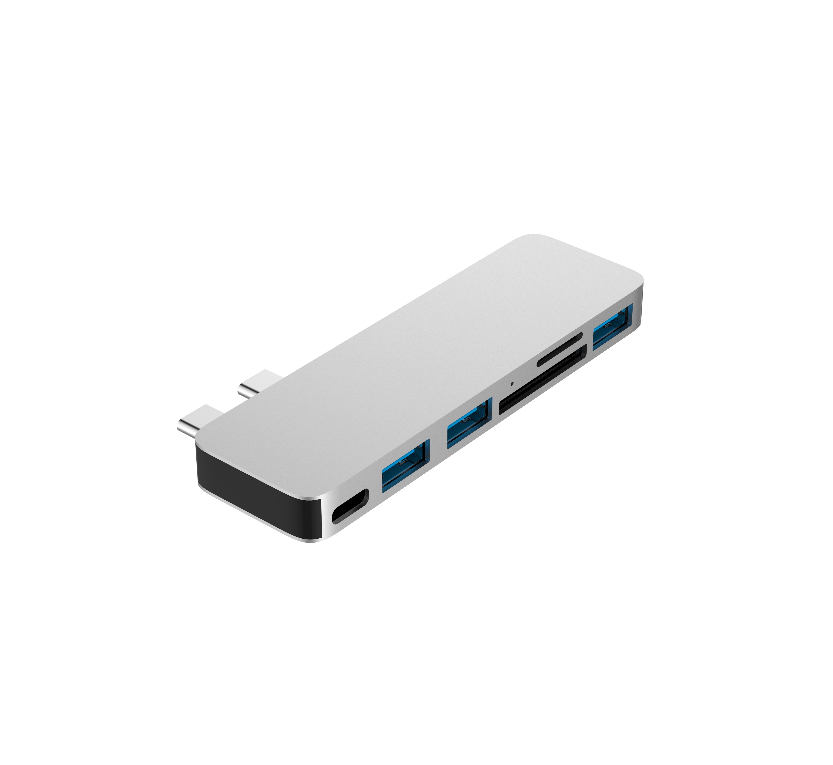 USB-хаб Qitech Aluminum Mini Type-C Silver (QT-Hub4_sl) - фото 5 USB-хаб Qitech Aluminum Mini Type-C Silver (QT-Hub4_sl) - фото 5