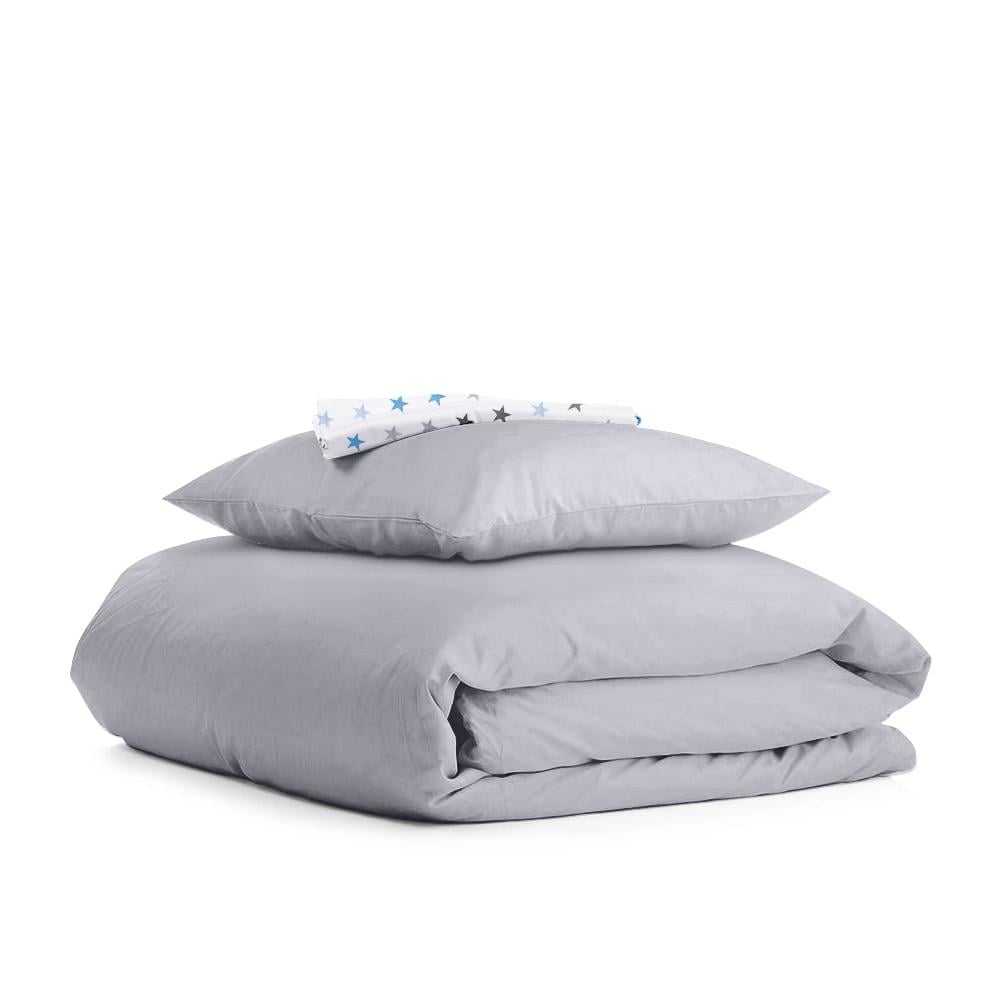 Комплект подросткового постельного белья Cosas Ranfors Grey Stars Grey Blue 160х220 см (4822052031629)