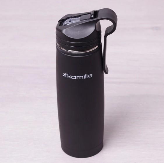 Термос-пляшка для спорту Kamille KM-2058-BK 500 мл (105216)