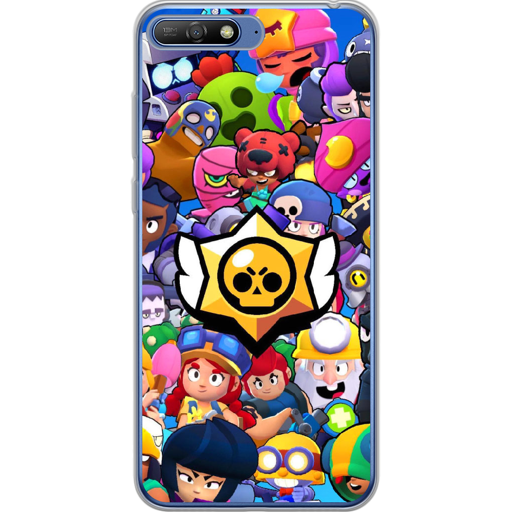 Чехол Boxface Huawei Y6 2018 Brawl Stars Прозрачный силикон (33371-up2389-33371)