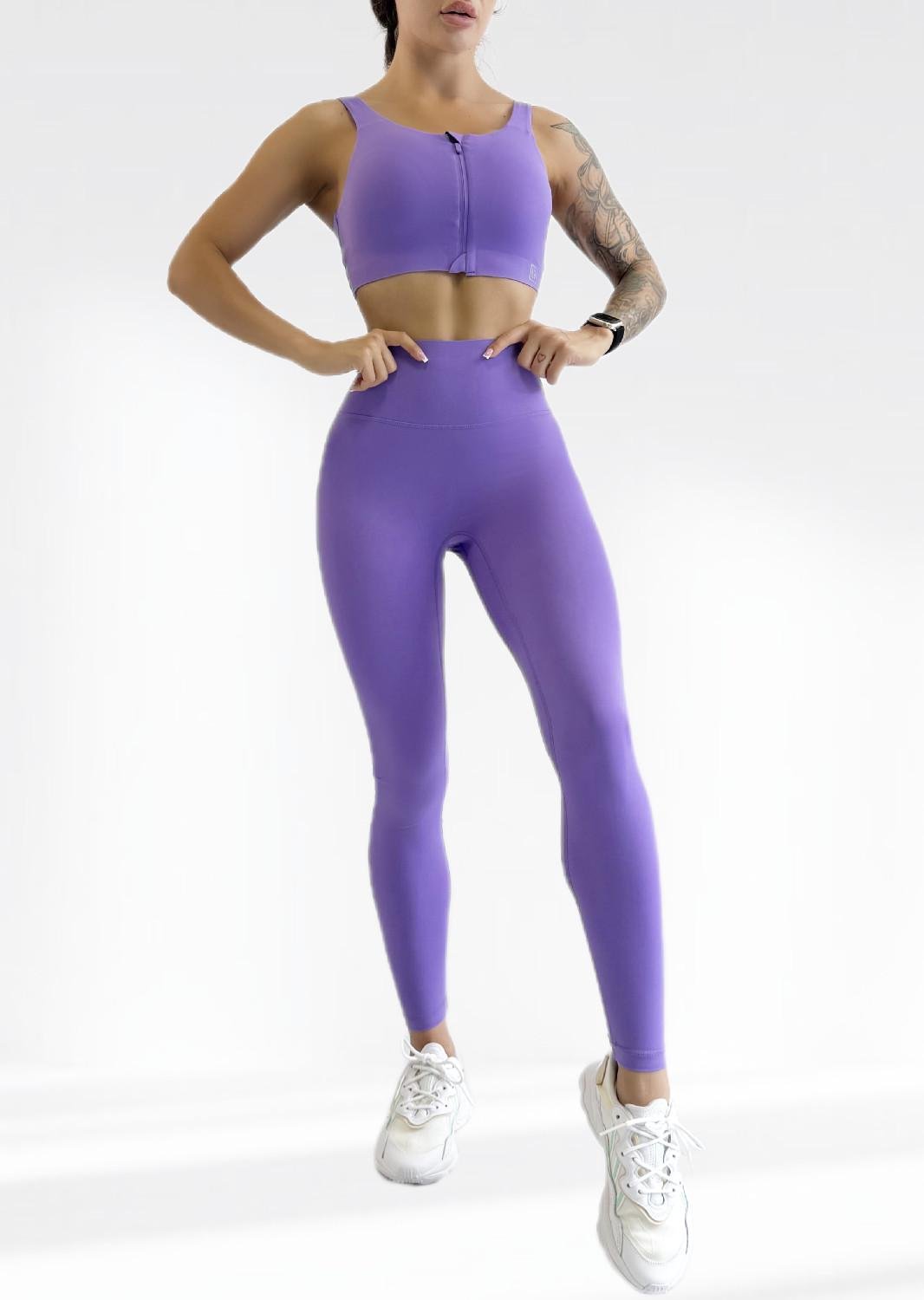 Костюм для фитнеса женский LILAFIT лосины/топ S Фиолетовый (LFS000151)