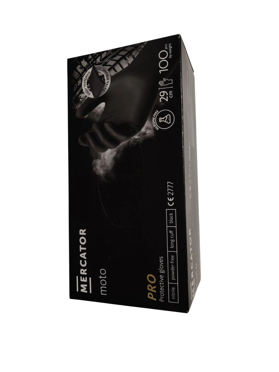 Рукавички нітрилові Moto Mercator Ideall Nitrile XXL 9,3 г 100 шт. Чорний (24470293)