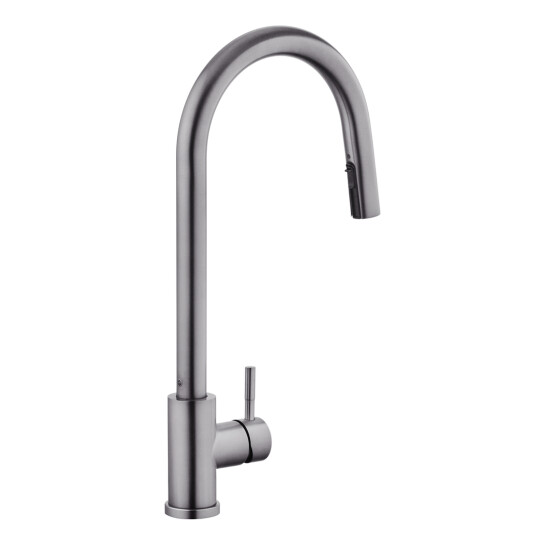 Смеситель для кухни Kroner KRP Edelstahl Klassisch PVD03915 с выдвижным изливом