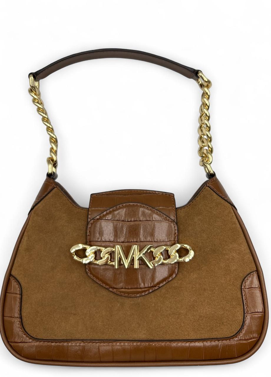 Женская сумка Michael Kors Hally 30F1G2HL1S Chestnut SM Shldr Leather Ореховый (2751910982)