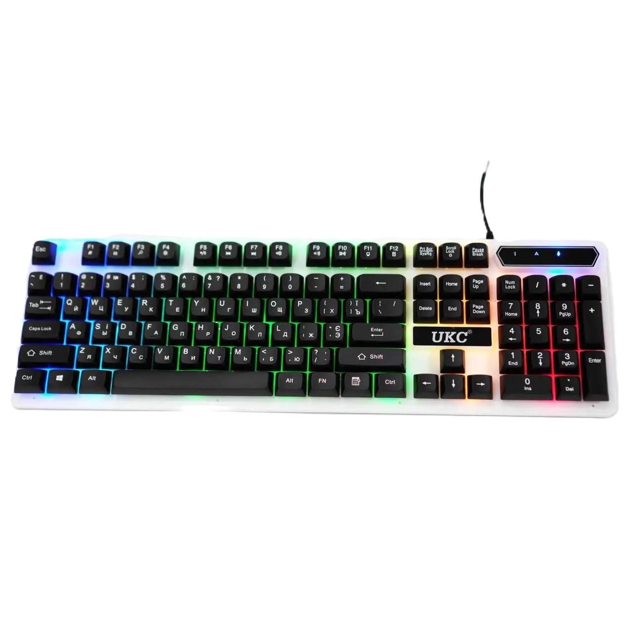 Клавиатура ведущая игровая UKC 8930 с RGB подсветкой USB Black (3_07263)