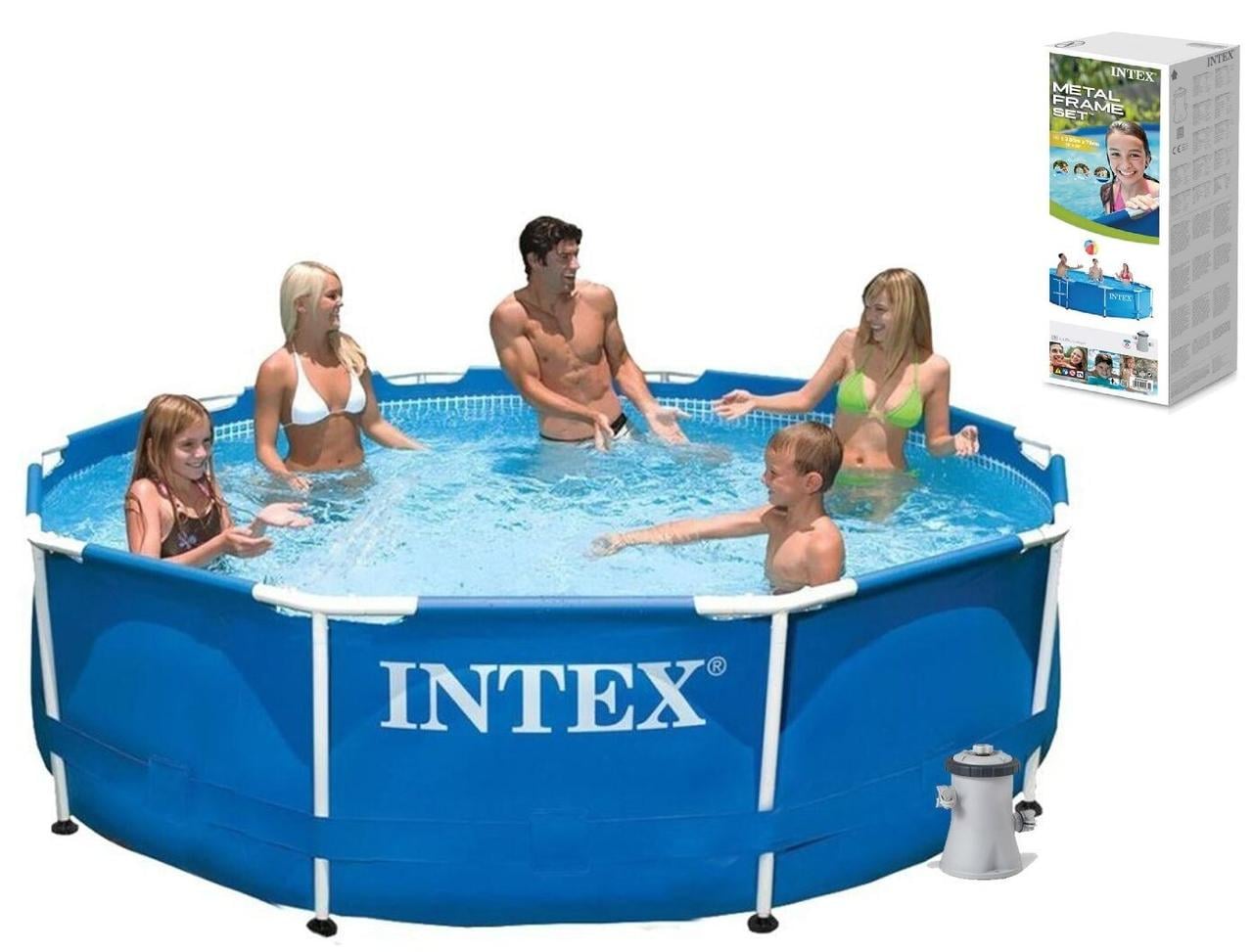 Бассейн каркасный Intex с 28202 фильтр-насосом 305х76 см (33145274) Бассейн каркасный Intex с 28202 фильтр-насосом 305х76 см (33145274)
