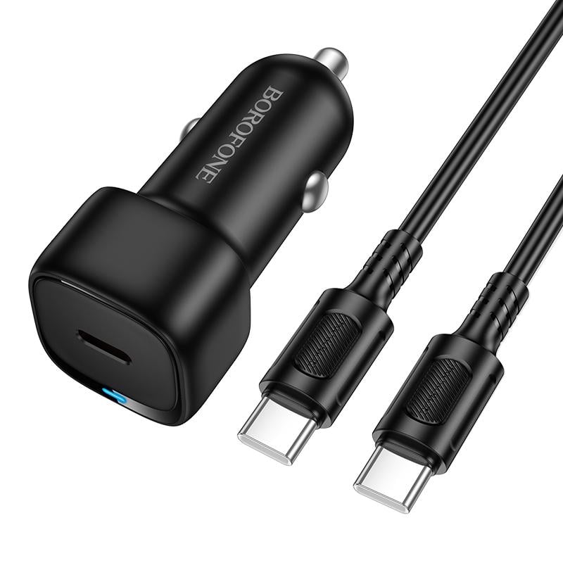 Зарядное устройство для телефонов автомобильный Borofone BZ34A Cloud single port PD20W C to C Black (26399)