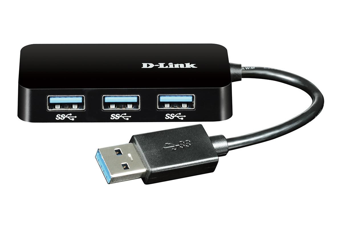 Концентратор D-Link DUB-1341 4xUSB 3.0 компактний без блока живлення Чорний