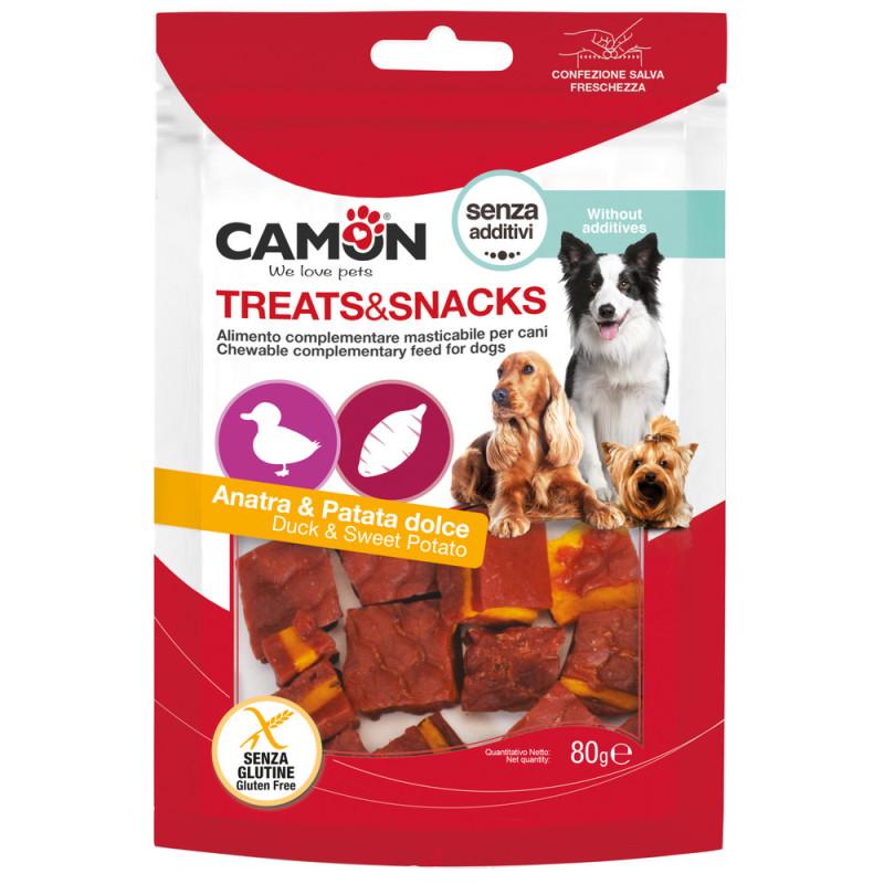 Лакомство для собак для дрессировки и поощрения Camon Мясные кубики из утки и сладкого картофеля 2x1,5 см 80 г (3067090291)