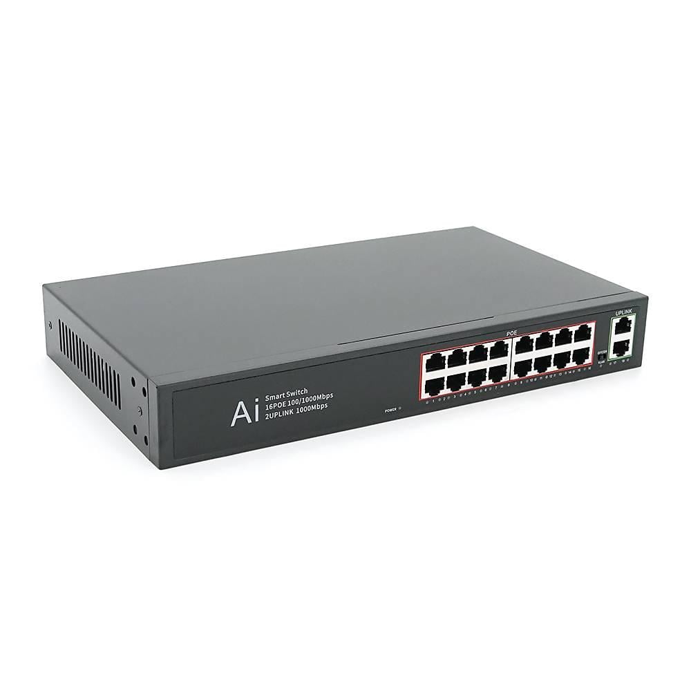 Комутатор POE гігабітний Merlion 16 10/100/1000 з блоком живлення 52V 4,8A (39355)