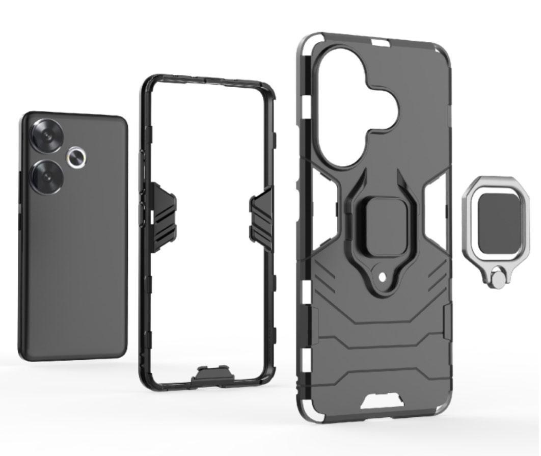 Чохол бампер Primolux Ring Armor для Xiaomi Redmi Turbo 3 / Poco F6 - Black - фото 5 Чохол бампер Primolux Ring Armor для Xiaomi Redmi Turbo 3 / Poco F6 - Black - фото 5