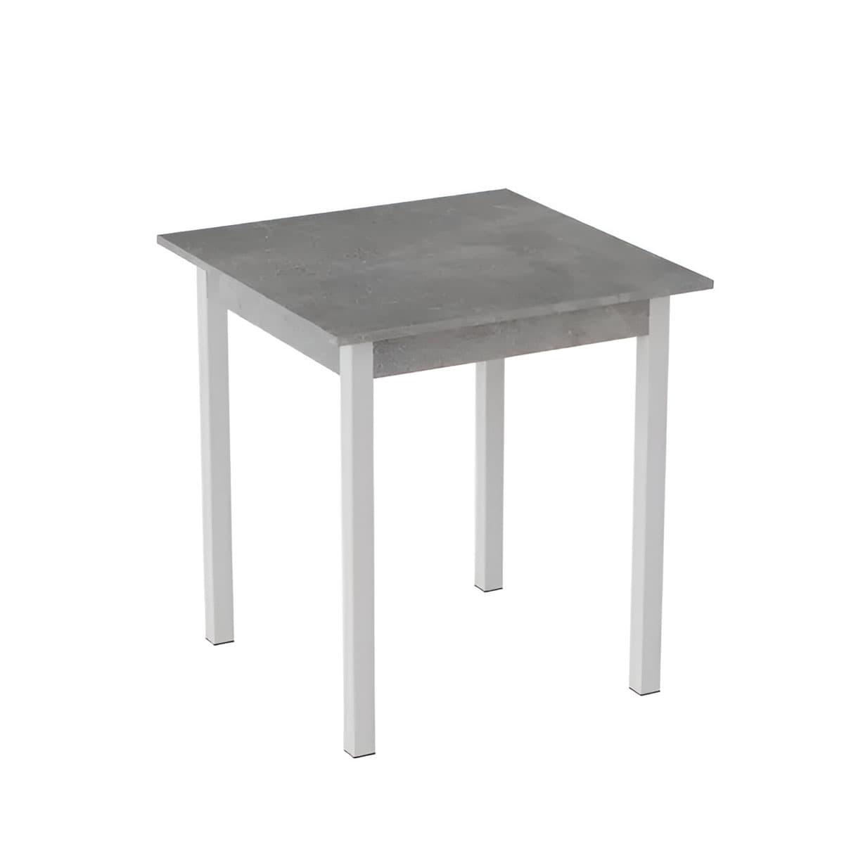Обеденный стол Ferrum-decor Диего ДСП 16 мм 75x90x90 см Белый/Бетон (FRD-105579)