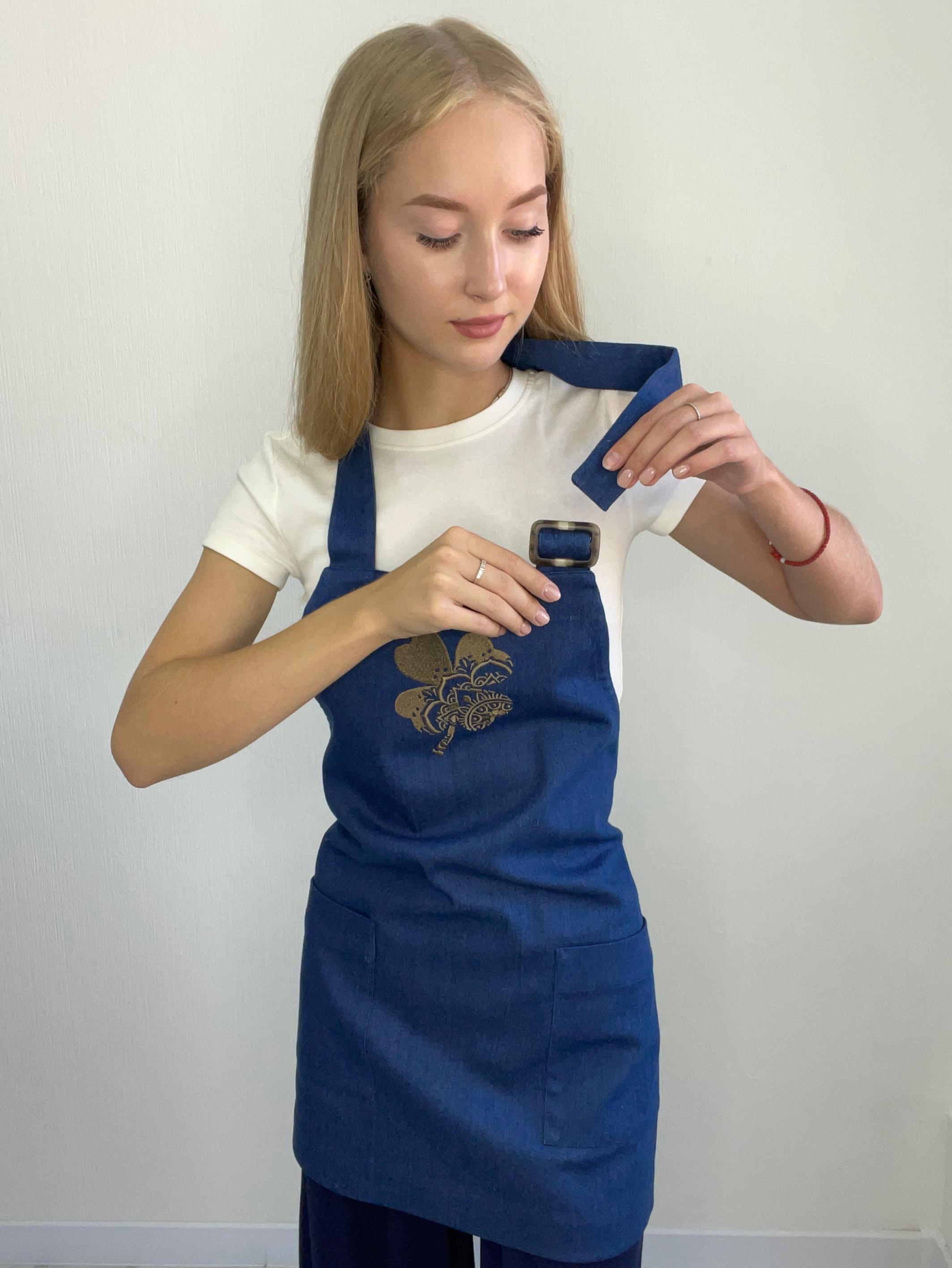 Фартук джинсовый с вышивкой Clever (30087291) - фото 5 Фартук джинсовый с вышивкой Clever (30087291) - фото 5