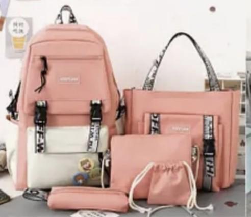 Рюкзак 5 в 1 школьный для девочки пудра (набор: рюкзак, шоппер, пенал, сумочка, кошелек) (DR015649) - фото 6 Рюкзак 5 в 1 школьный для девочки пудра (набор: рюкзак, шоппер, пенал, сумочка, кошелек) (DR015649) - фото 6