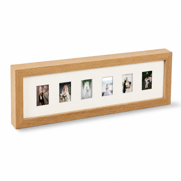 Фоторамка дерев'яна для 6 фото Fujifilm Instax Mini/Polaroid Go/Canon ZINK (35399623)