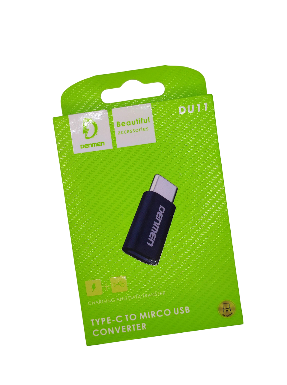 Перехідник Denmen DU11 2in1 Type-C to Micro audio converter