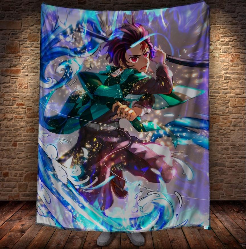 Плед с 3D принтом Клинок убивающий демона 150х200 см (epi_1603) Плед с 3D принтом Клинок убивающий демона 150х200 см (epi_1603)