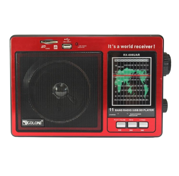 ᐉ Радіоприймач Golon RX-006UAR USB/SD з ручкою Red • Краща ціна в Києві ...
