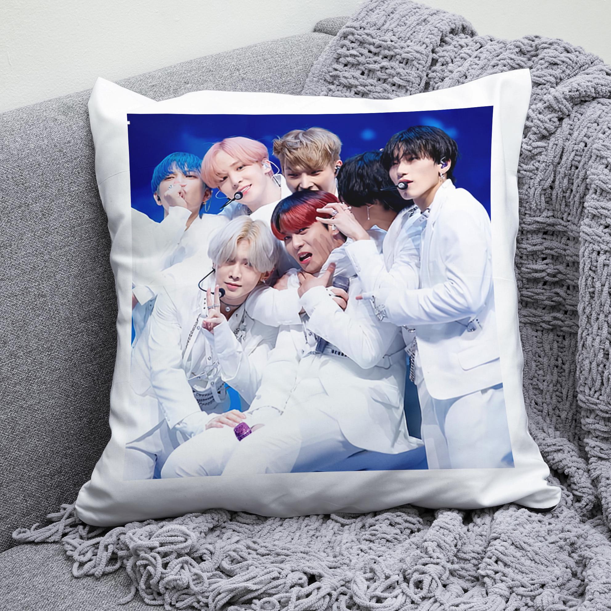 Плюшевая подушка квадрат с принтом K-Pop Ateez "2