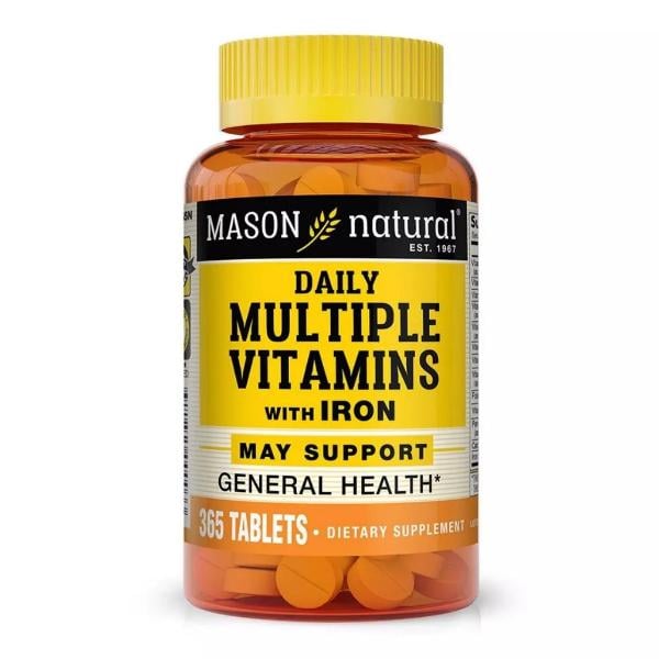 Витаминно-минеральный комплекс Mason Natural Daily Multiple Vitamins с железом 365 таблеток (000021090)