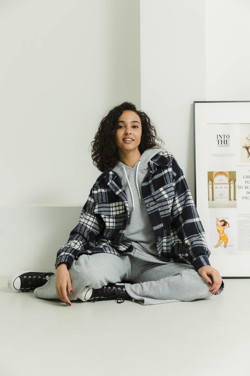 Пальто-сорочка з кашеміру Seventeen S-M Синій (2078763435) - фото 3 Пальто-сорочка з кашеміру Seventeen S-M Синій (2078763435) - фото 3