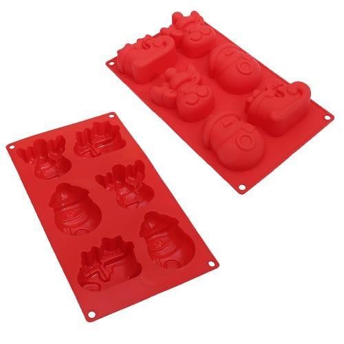 Форма силіконова для кексів новорічна 6 шт. 29,5х17х4,5 см (MH-3009) Форма силіконова для кексів новорічна 6 шт. 29,5х17х4,5 см (MH-3009)