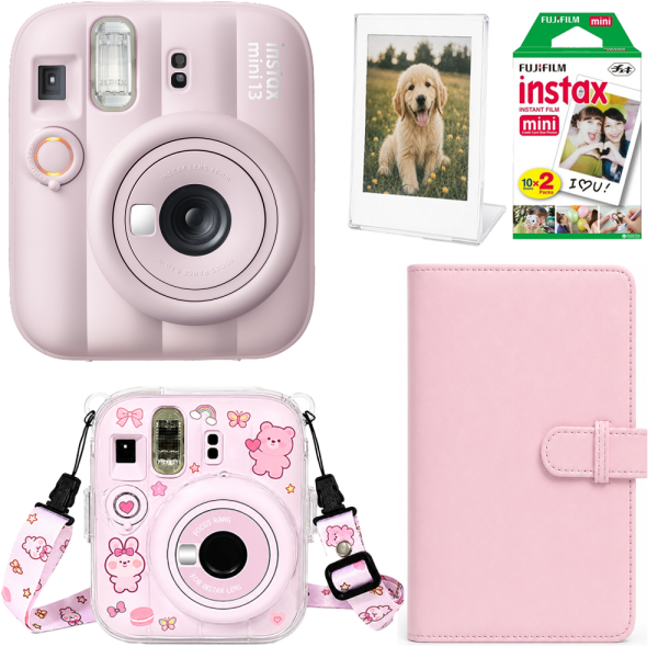Камера моментального друку Fujifilm Instax Mini 13/чохол/фотоплівка 20 шт./фотоальбом 108/фоторамка Candy Pink (35938409)