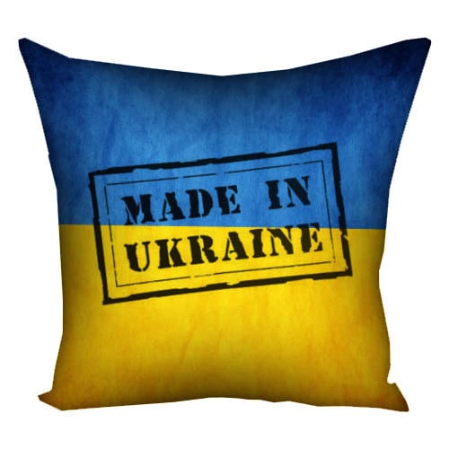 Подушка з принтом Made in Ukraine 50x50 см (5P_UKR048)