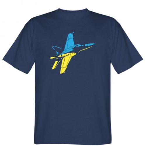 Футболка мужская Самолет Украина L Темно-синий (12175260-8-177607-L)
