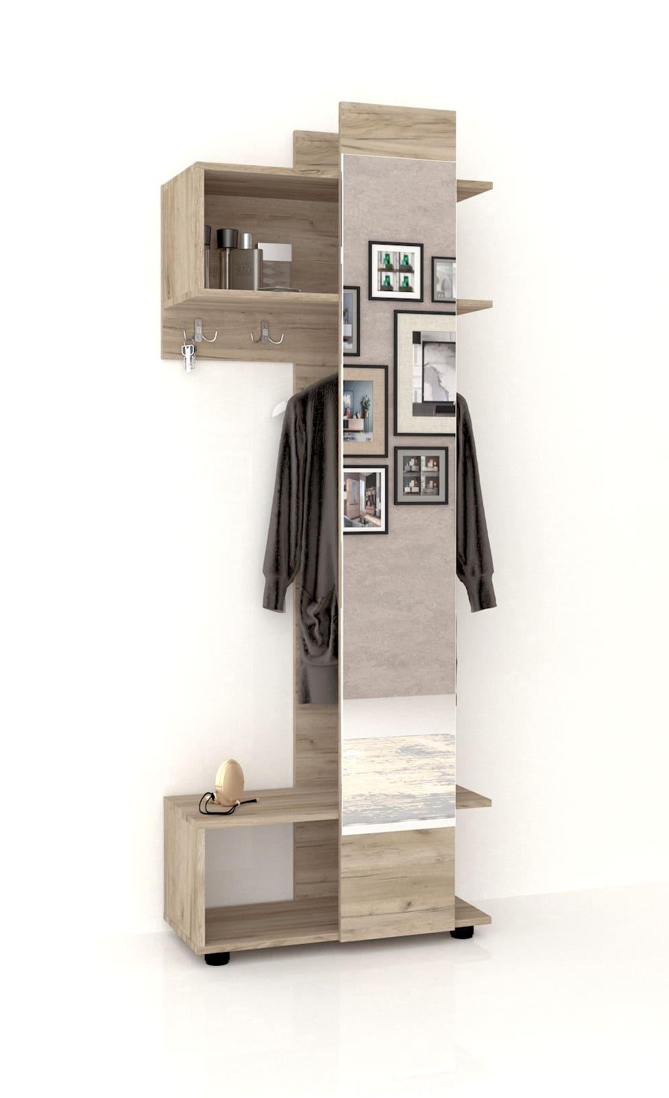 Вішалка в передпокій Мастер Форм Аякс правостороння 700х325х1880 мм Дуб крафт сірий (20944) - фото 1 Вішалка в передпокій Мастер Форм Аякс правостороння 700х325х1880 мм Дуб крафт сірий (20944) - фото 1
