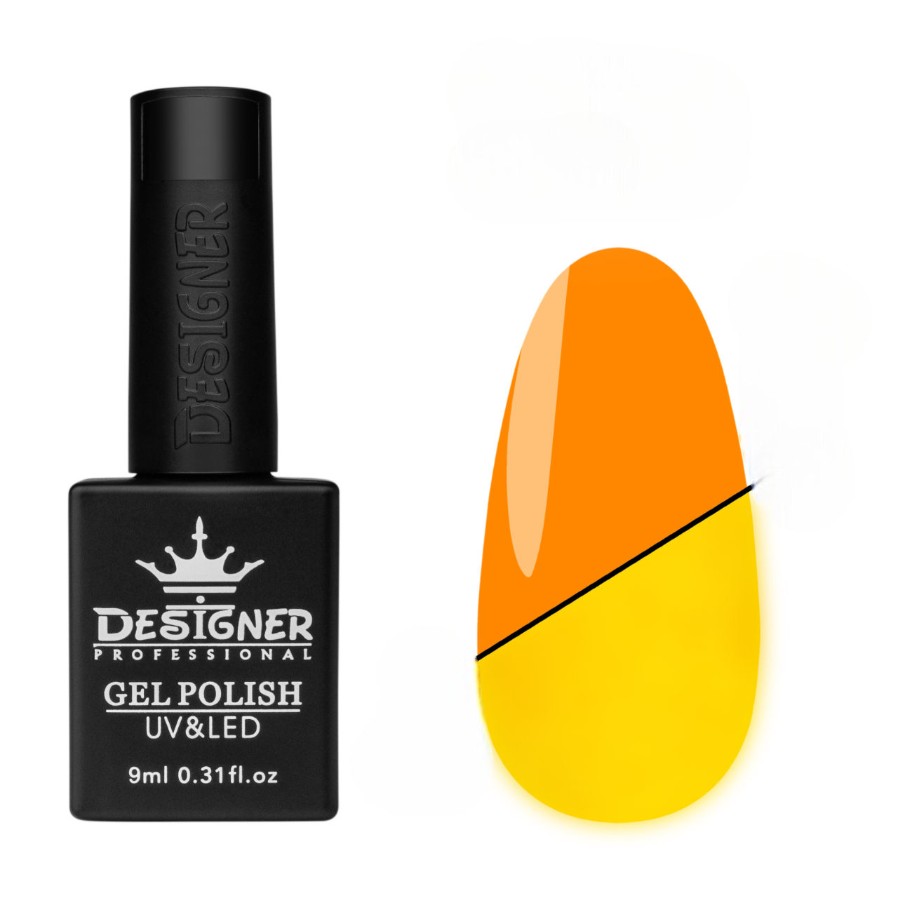 Гель-лак люминесцентный Designer Professional Glow in the Dark 9 мл Тыквенный 458
