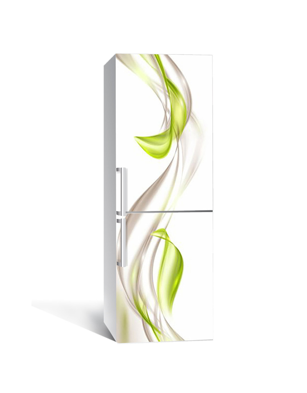 Наклейка 3D на холодильник Zatarga "Зеленая дымка" виниловая 650х2000 мм