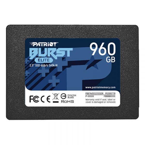 SSD-накопичувач Patriot Burst Elite 960GB 2,5" SATAIII TLC (PBE960GS25SSDR) SSD-накопичувач Patriot Burst Elite 960GB 2,5" SATAIII TLC (PBE960GS25SSDR)