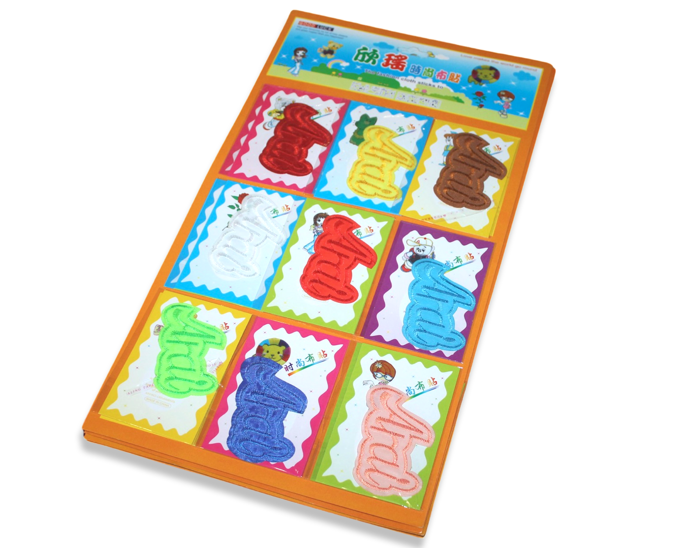 Аппликация для одежды нашивка №155 Arai 9 шт.7х5 см Разноцветный