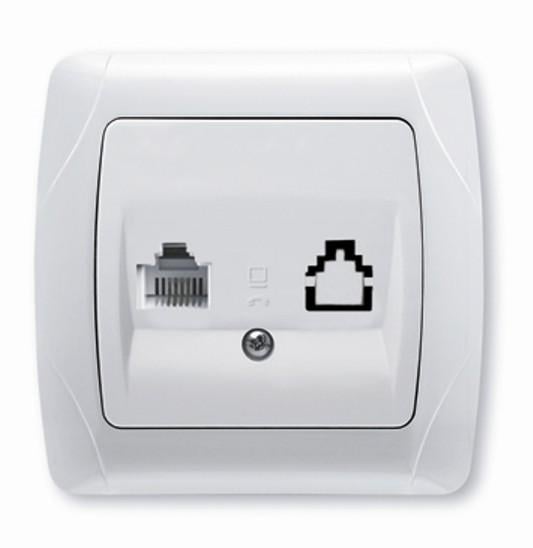 Розетка телефонная Viko Carmen RJ11 Белый (01880)