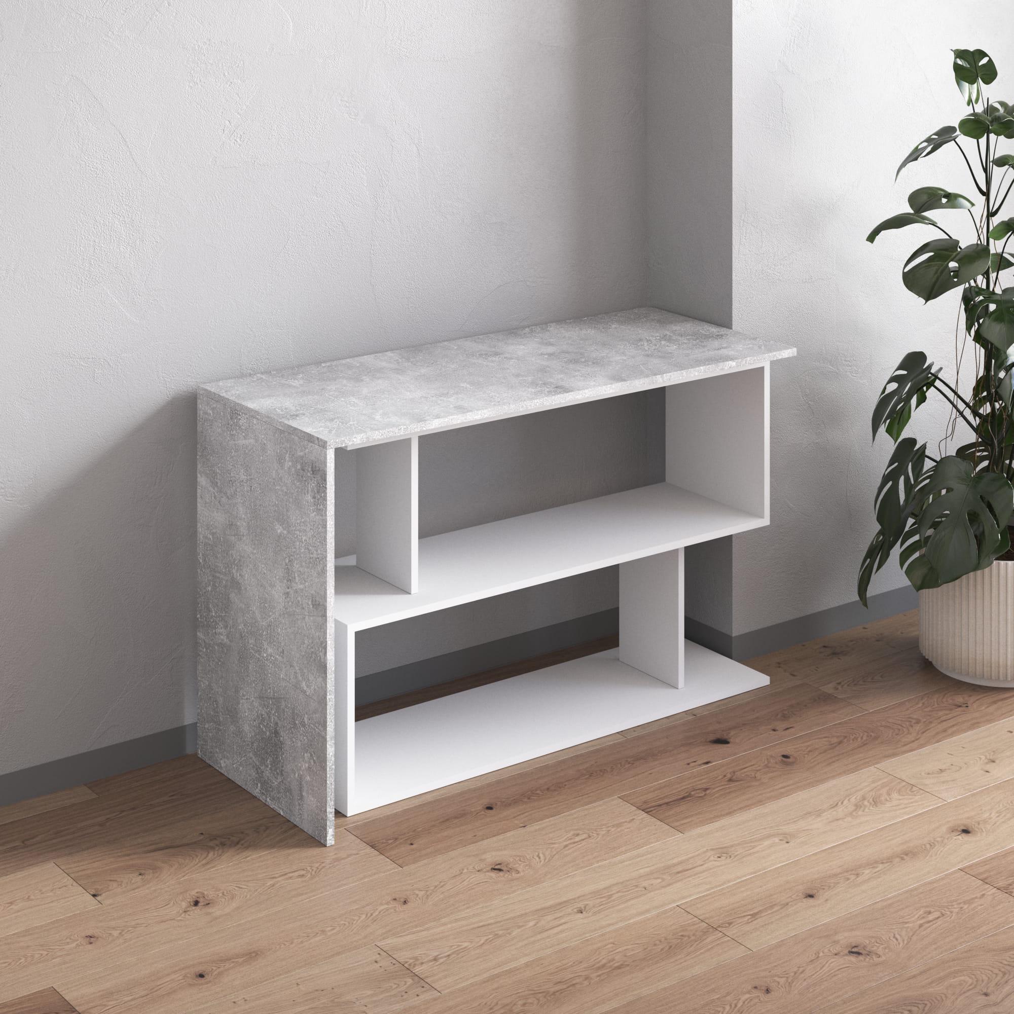 Стіл трансформер ЛДСП Бетон з білим - фото 3