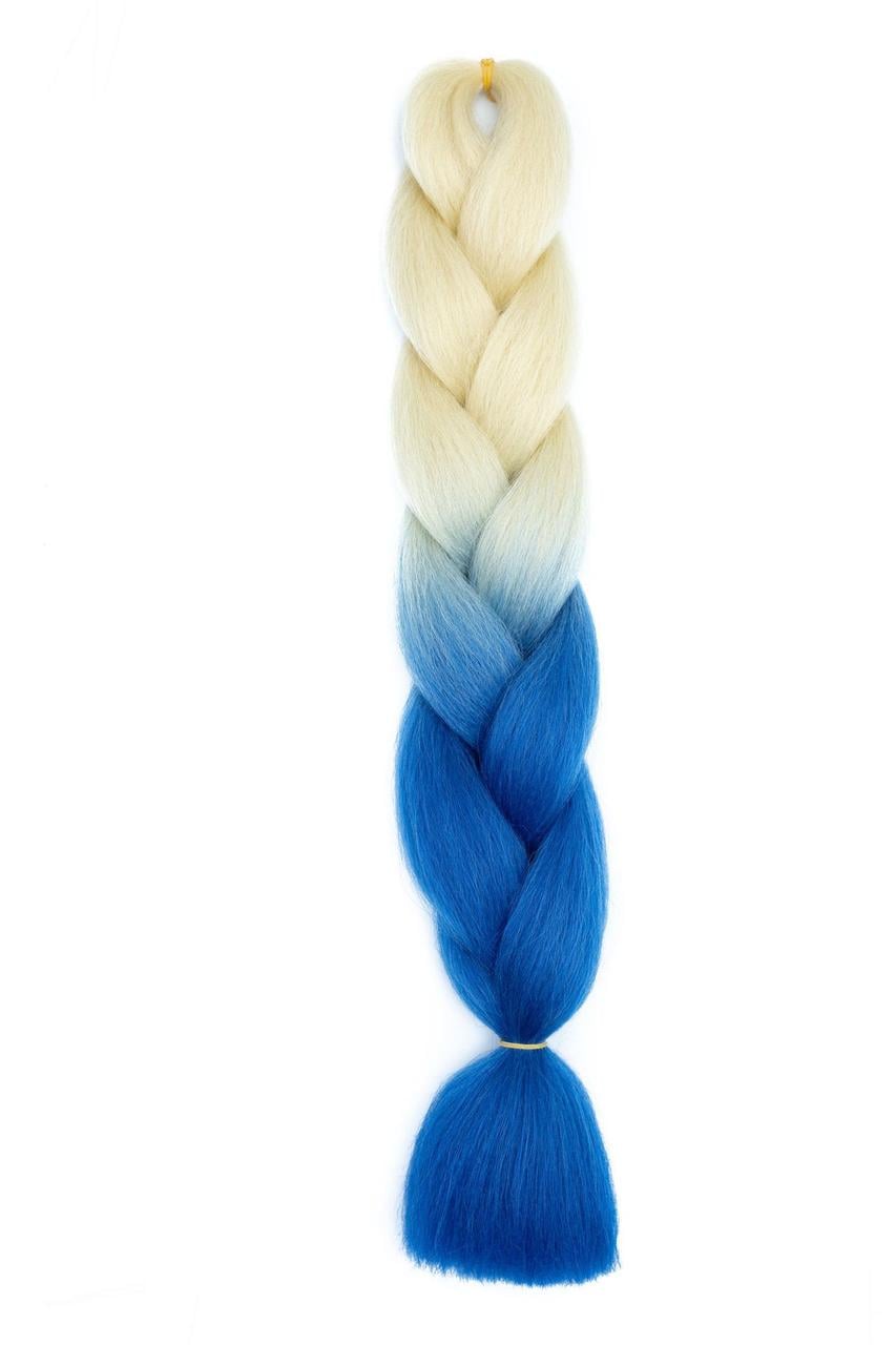 Канекалон омбре В49 60 см Jumbo Braid Блонд Синий