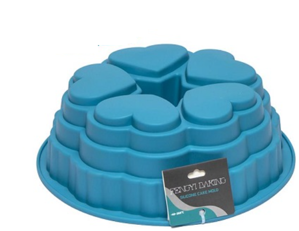 Силіконова форма Кекс Сердечки 23x8,5 см (609)