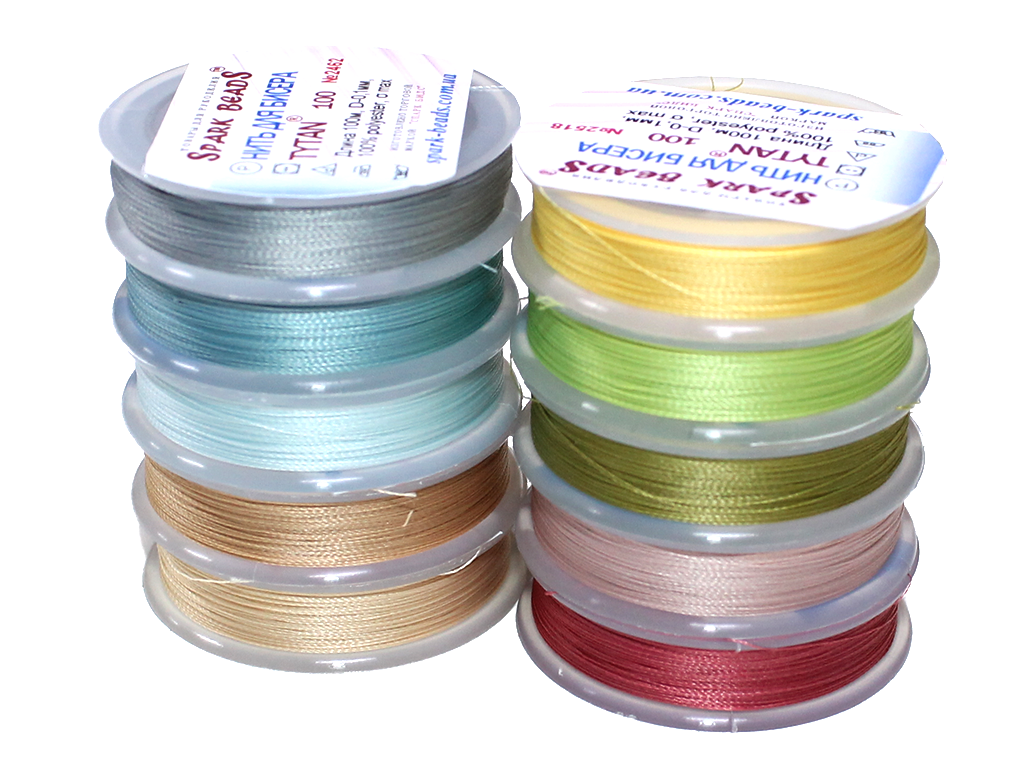 Нитки для бісеру TYTAN №2500 10 шт. 0.1 мм 100 м