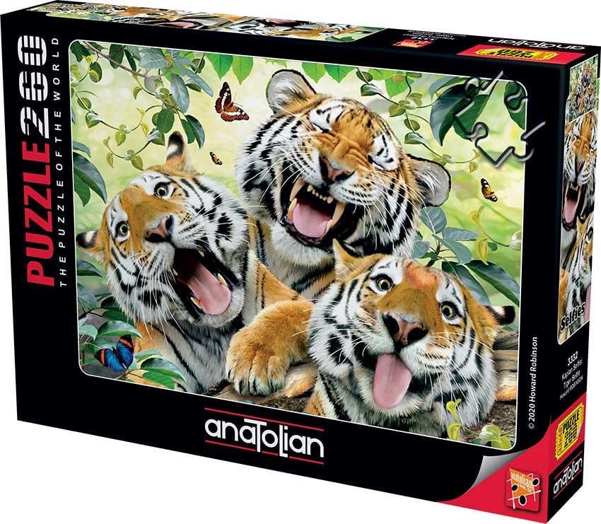 Пазлы Селфи тигров на 260 деталей