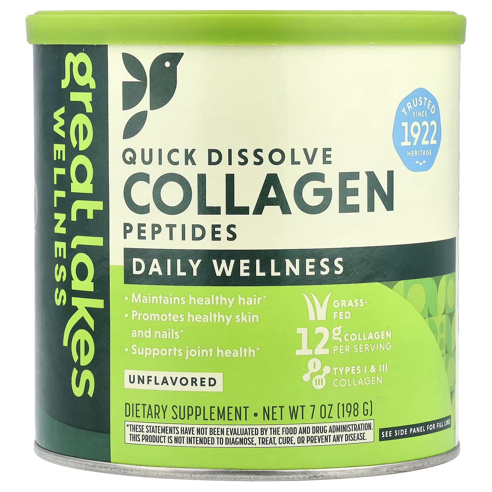 Пептиды коллагена Great Lakes Wellness Quick Dissolve Daily Wellness 198 г