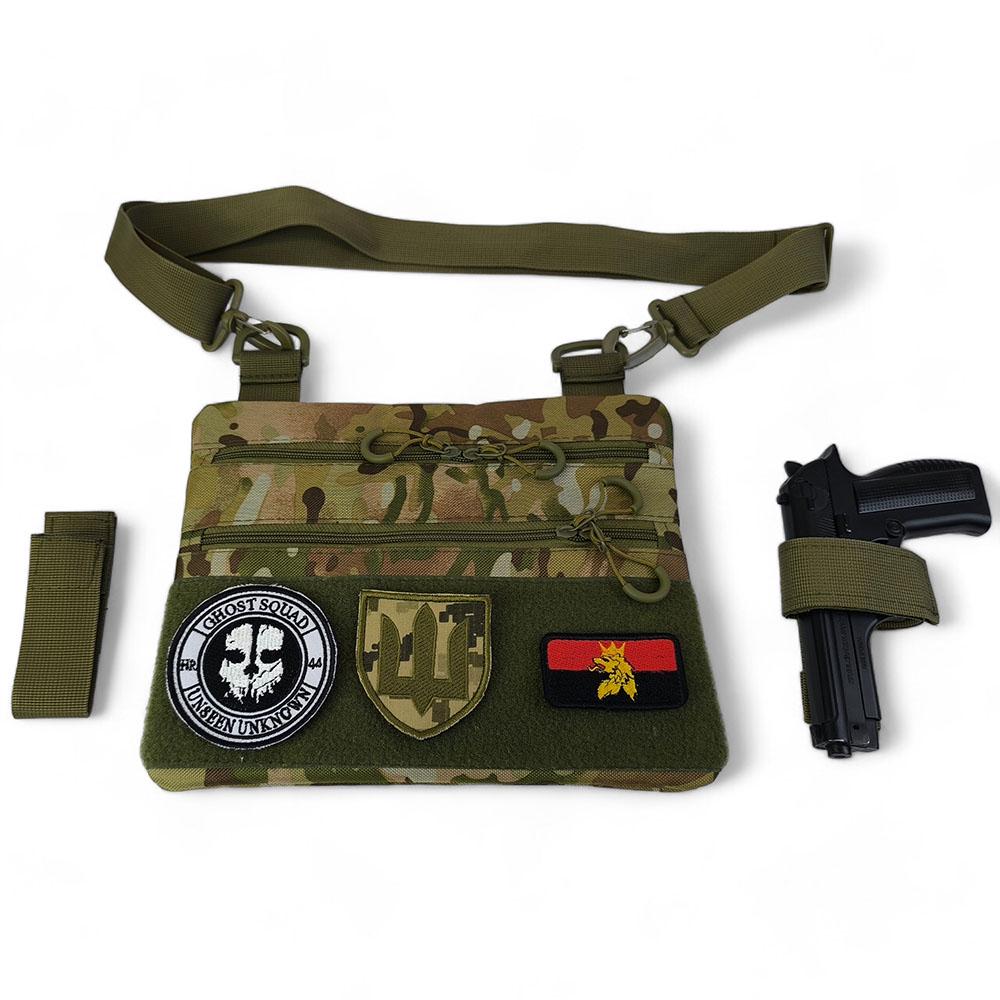 Сумка мужская нагрудная военная (521254) - фото 4 Сумка мужская нагрудная военная (521254) - фото 4