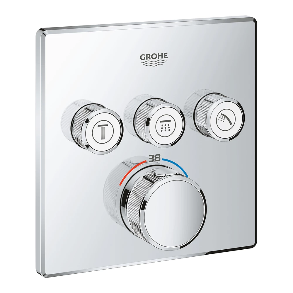 Змішувач прихованого монтажу Grohe Grohtherm SmartControl 29126000 з термостатом зовнішня частина Хром (34783274)