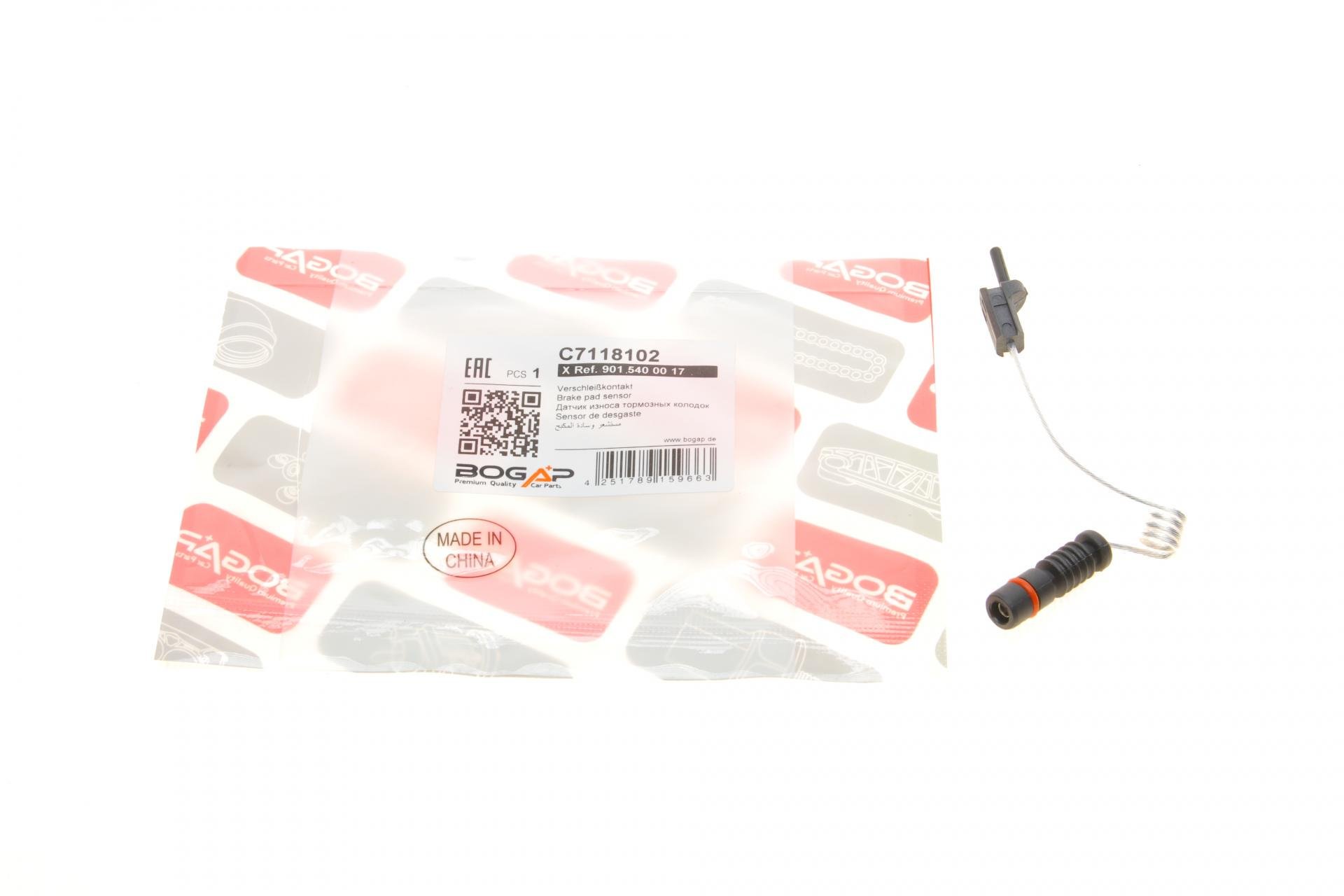 Датчик BOGAP зносу гальмівних колодок Mercedes Sprinter 96-06 (C7118102)