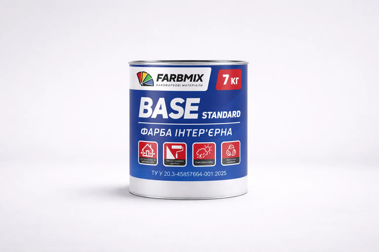 Краска интерьерная FarbMix Эконом 7 кг Белый (І111)